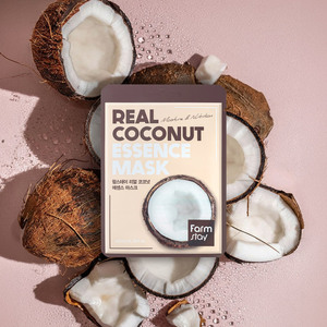 FARMSTAY Real <b>Coconut</b> <b>Essence</b> Honey Scented Cotton Facial Sheet Mask 10pcs Travel Size Moisturizing Face Firming Nourishing All - Product Image 5