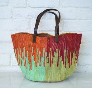 Bolso de Mano de Moda 2026, Estilo Bohemio, de Algodón y Yute Tricolor Tyntra, Ecológico, Abierto, para Uso Diario - Product Image 5