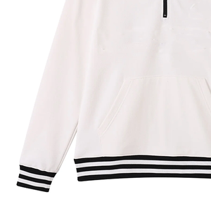 Custom Groove <b>White</b> Quarter Zip <b>Sweatshirt</b> Fleece Pullover Wholesale Buyers with Custom Branding Bulk Apparel and B2B Sourcing - Product Image 3