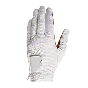 Gants de golf pour homme en cuir véritable blanc et marron de haute qualité, personnalisés, en cuir Cabretta de qualité supérieure, rembourrés, pour la main droite - Product Image 2
