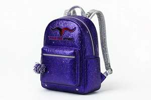 Waterproof Cheerleading Sparkle Backpack Girls <b>Glitter</b> PU Fashion Travel <b>Bag</b> Custom Team Logo OEM Softback Cheerleader Backpacks - Product Image 2