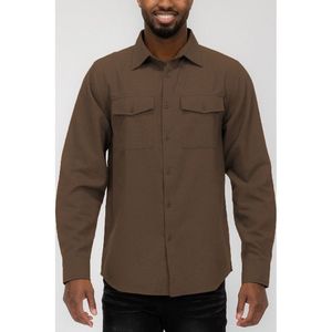 Camicia in flanella tinta unita da uomo Weiv - Product Image 3
