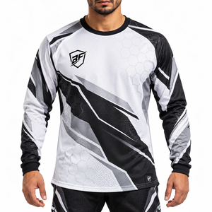 เสื้อเจอร์ซีย์มอเตอร์ไซค์แบบสั่งทำพิเศษ MX พรีเมียม สำหรับแข่งรถ ระบายอากาศได้ดี น้ำหนักเบา ซับเหงื่อ แห้งเร็ว สวมใส่สบาย - Product Image 1