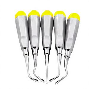 Set 5 Teeth Dental Root Extraction Elevators Concave Tip Manual Instrument Distal Shaped Steel Metal Dentavex CE Certified Class - Product Image 2