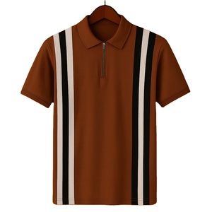 Chemise Homme 100% Coton Tricoté Anti-Boulochage Manches Courtes/Mi-longues Motif Uni Style Décontracté Service OEM/ODM Direct Usine - Product Image 2