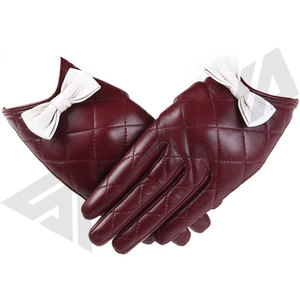 Stylish Genuine Leather Eco-Friendly Breathable Dress <b>Gloves</b> for Women Soft Inner Lined Winter Outdoor Touchscreen - Product Image 4