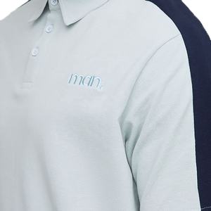 Polos de golf décontractés de haute qualité pour hommes pour le printemps et l'été nouveauté tissu tricoté de couleur épissée avec motif solide - Product Image 3