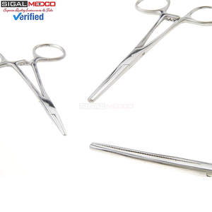 Juego de 6 Pinzas Hemostáticas Manuales de Acero Inoxidable, Rectas y Curvas, con Bloqueo, Pinzas Quirúrgicas 8 5, Certificación CE - Product Image 6