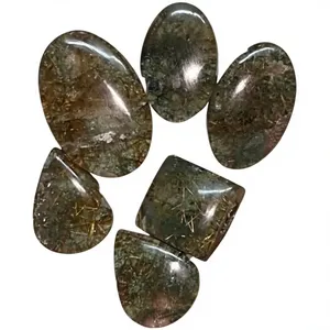 Natural jardín cuarzo cabujón cuarzo parte posterior plana curación cristal cuarzo venta al por mayor a granel suelta piedra preciosa Chakra espiritual - Product Image 3