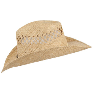 Chapeau de cowboy en polyester unisexe noir à large bord réglable pour l'extérieur décontracté adulte toutes saisons - Product Image 1