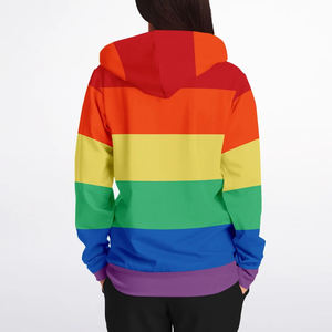 เสื้อฮู้ดซิปหน้าสำหรับผู้ใหญ่ ใส่ได้ทั้งชายและหญิง ผ้าฟลีซหนานุ่ม สีรุ้ง สไตล์ไบเซ็กชวล  แขนยาว ผ้าฝ้าย 100% สำหรับฤดูหนาว - Product Image 4