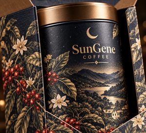 Caja de cartón personalizada para café Night Orchard con cierre automático en la base y estampado para venta al por menor - Product Image 3