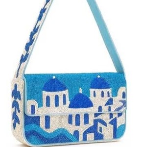Seed <b>Bead</b> Shoulder Bag Handmade Embroidered Evening Clutch Purse Party Crossbody <b>Handbag</b> - Product Image 3