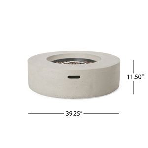 50,000 Btu Outdoor Ronde Mgo Betonnen Propaan Vuurkorf Licht Grijze Tankafdekking Niet Inbegrepen - Product Image 4