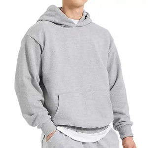 Vente en gros de sweats à capuche surdimensionnés pour hommes, personnalisés, décontractés, en polaire respirant, à séchage rapide, pour l'hiver, teinture unie - Product Image 3