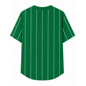 Camiseta de béisbol a rayas verdes para mujer de Iota Phi Lambda Sorority, camiseta informal con botones y manga corta, camiseta de moda para mujer - Product Image 5