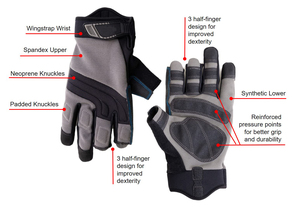 Gants de navigation unisexes fabriqués sur mesure en usine, à doigts entiers, imperméables, pour sports nautiques d'hiver et plongée, pour la pêche et la navigation - Product Image 3