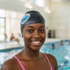 Gorro de Natación Negro Jack and Jill, de Silicona, Impermeable, Elástico, Cómodo, Unisex, para Piscina y Entrenamiento - Product Image 3