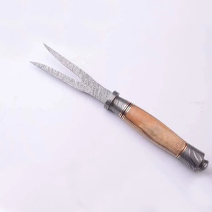 Juego de Cuchillos de Chef Profesionales de Acero de Damasco Hechos a Mano por Ahmad Fabric, 2 Piezas, Mango de Resina, Funda de Cuero, Diseño Moderno, Personalizable - Product Image 2