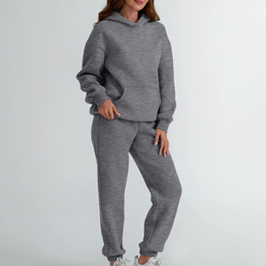 Ensemble de survêtement décontracté deux pièces pour homme, coupe oversize, en polyester/coton, coupe-vent et respirant, idéal pour l'entraînement et le jogging – Collection Hiver 2026 - Product Image 2