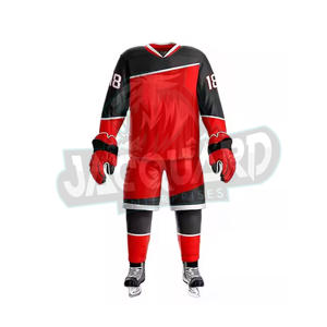 Tenues de hockey sur glace personnalisées de qualité supérieure pour équipes sportives, séchage rapide, antibactériennes, respirantes, 100 % polyester, fabriquées au Pakistan. - Product Image 1