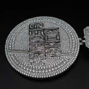 Collar con Colgante de Letra Personalizado en Plata de Ley 925 con Incrustaciones de Moissanita D VVS para Hombre, Estilo Hiphop - Product Image 2