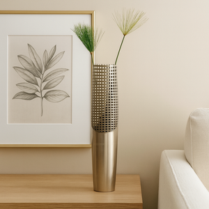 Vase en métal pour le sol, décoration moderne pour la maison, vases pour l'affichage de fleurs de mariage - Product Image 6