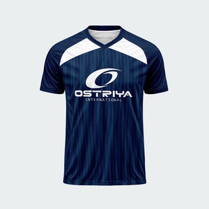 Maillot de football court tendance à col en V pour adultes, personnalisable, couleur unie, impression de nom, respirant, logo frontal, séchage rapide, haute performance - Product Image 3