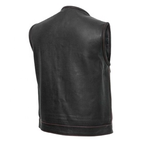 Chaleco de cuero vaquero para hombre, Club Estilo Chaleco de cuero para motocicleta, chaleco vaquero de piel de vaca para hombre, chaleco de malla para motocicleta para hombre - Product Image 6