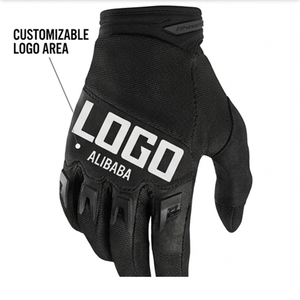 Gants de motocross personnalisés à doigts complets, respirants, compatibles écran tactile, impression par sublimation, à pois noirs, pour la gym et la pêche - Product Image 4