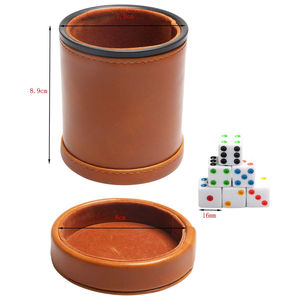 Vaso Mezclador de Dados Profesional de Cuero Deportivo Clásico para Bar, Fiestas y Entretenimiento Familiar - Venta Directa de Fábrica, Duradero - Product Image 3