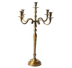 Modern Home Decor Ideas Table Display 5 Arms Antique Candelabra <b>Hand</b> <b>Casted</b> Technique Low Moq Metal Candle Holder Wedding Decor - Product Image 2