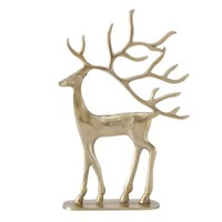 Statue de renne de Noël élégante en métal pour la décoration intérieure, la table, le jardin, les fêtes de fin d'année, les festivals d'hiver, la décoration saisonnière