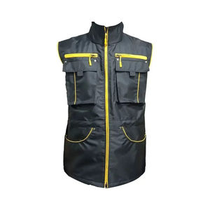 Men's Olive Green Multi Pocket Tactical <b>Vest</b> Zipper Closure Breathable Outdoor <b>Utility</b> Casual Summer Wear Sporty V-neck - Product Image 2