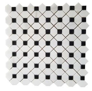 Mosaico de Mármol Blanco Cristalino, Pulido/Acristalado, Forma Irregular, 8mm de Grosor, Resistente al Agua, Ecológico, 5 Años de Garantía, Moderno - Product Image 2