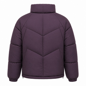 Custom Oversized Canvas Puffer Jacket Hooded Waterproof Lightweight <b>Winter</b> Breathable Outdoor Streetwear OEM - Product Image 3