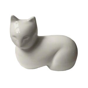 โกศโลหะขี้เถ้าเถ้ากระดูกรูปแมวน่ารักนั่งทำมือโกศสำหรับใส่งานศพสัตว์ - Product Image 1