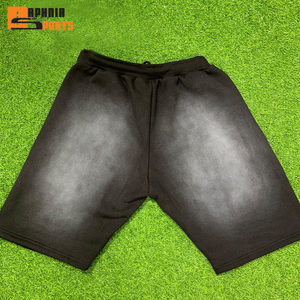 Pantalones Cortos Personalizados de Alta Calidad 100% Algodón con Lavado Ácido y Efecto Desgastado para Hombre, Estilo Vintage, Lavado al Sol, Ropa Urbana Informal, Diseño Sólido - Product Image 2