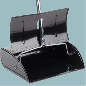 Recogedor de basura resistente de acero negro a prueba de viento con mango largo y cierre automático - Product Image 4