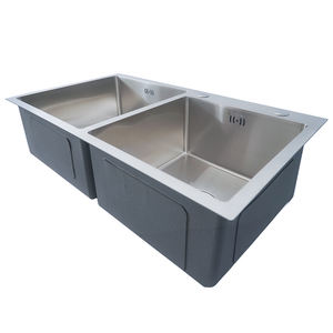 Évier à double cuvette fait à la main en acier inoxydable 304 de haute qualité prêt à être expédié pour la rénovation de la cuisine ou de nouveaux projets - Product Image 6