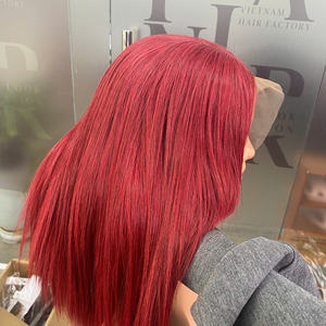 Peluca de Cabello Humano Vietnamita al Por Mayor a Precio de Fábrica, Cabello Liso y Sedoso para Mujer, Cabello Asequible en Tendencia, Color Vino - Product Image 3