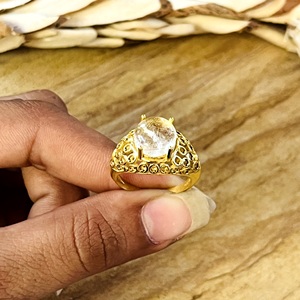 Trendy New Moonstone <b>Rings</b> Boho Brass Jewelry For Women 18k <b>Gold</b> Plated Dainty Chevron Wave Crown <b>Ring</b> For [Wholesale/OEM/ODM] - Product Image 2