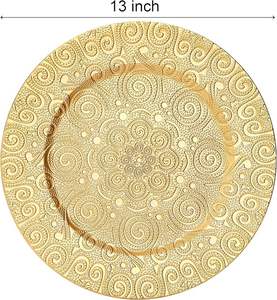 Assiette de présentation style vintage, finition antique, vaisselle décorative pour réception de mariage - Product Image 2