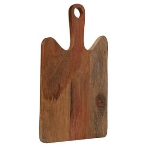Planche à découper rectangulaire en bois avec poignée, finition naturelle, incrustation en résine, prix abordable, haute qualité - Product Image 2