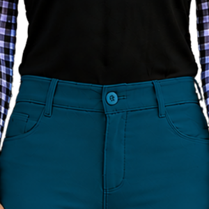 Pantalon d'équitation pour femme bleu sarcelle, taille haute, extensible, avec grip aux genoux, pour l'entraînement et la compétition - Product Image 5