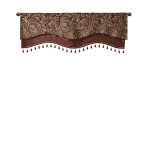 Asta finestra Jacquard bordeaux Pocket mantovana con perline 50x18 "tende e mantovane - Product Image 4