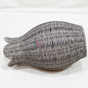 Artex Dong Thap Usine Fait À La Main Artisanat Naturel Rotin Vase En Osier Vert Blanc Vase Vases Décoratifs Rustiques Décor À La Maison Vases - Product Image 3