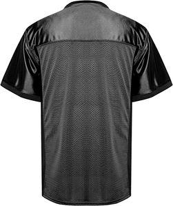 เสื้อฟุตบอลอเมริกันคุณภาพสูงสำหรับผู้ชาย ไซส์ใหญ่ ระบายอากาศได้ดี แห้งเร็ว พิมพ์ลายซิลค์สกรีน แขนสั้น สีพื้น - Product Image 2