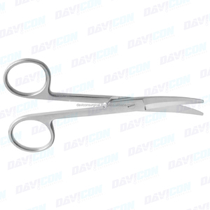 Tijeras Quirúrgicas Fomon Saber-Back Curvas Serradas de 5 Pulgadas en Acero Inoxidable para Rinoplastia, Instrumento de Cirugía Plástica - Product Image 3