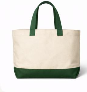 กระเป๋าผ้าแคนวาสพิมพ์ลายใบไม้สีเขียวสไตล์มินิมอล ใช้ได้ทุกฤดูกาล - Product Image 2